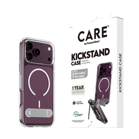 CARE by PanzerGlass iPhone 17 Pro Max/iPhone 18 Pro Max Cover Kickstand MagSafe Klar