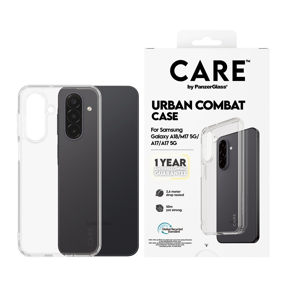 CARE by PanzerGlass Samsung Galaxy A17/A18 Cover Urban Combat Klar