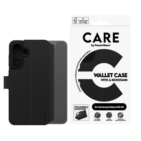 CARE by PanzerGlass Samsung Galaxy A56 Etui Wallet Kickstand Sort