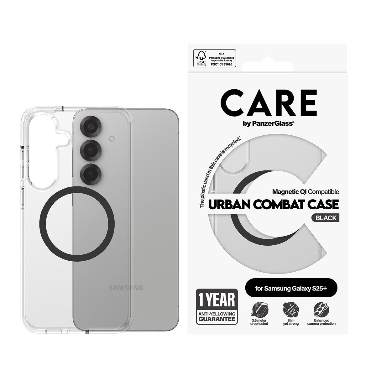 CARE by PanzerGlass Samsung Galaxy S25 Plus Cover Urban Combat MagSafe Sort