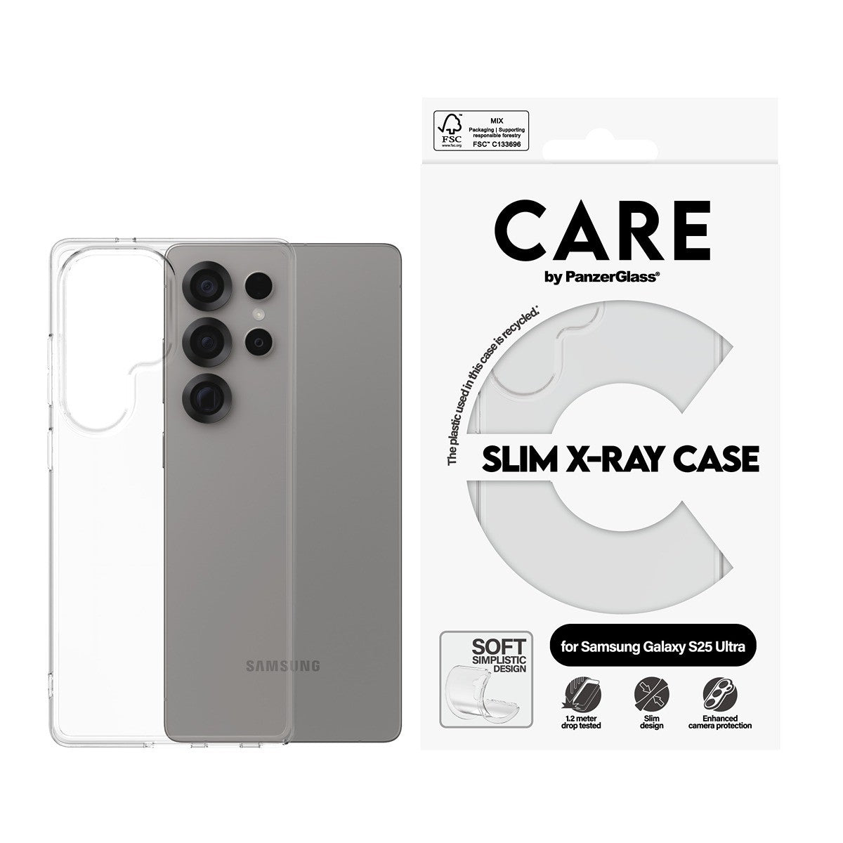 CARE by PanzerGlass Samsung Galaxy S25 Ultra Cover X-Ray Klar