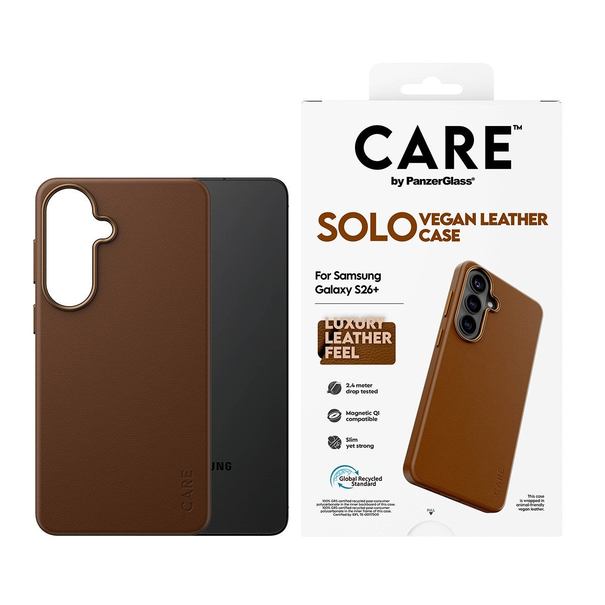 CARE by PanzerGlass Samsung Galaxy S26 Plus Cover Solo MagSafe Brun