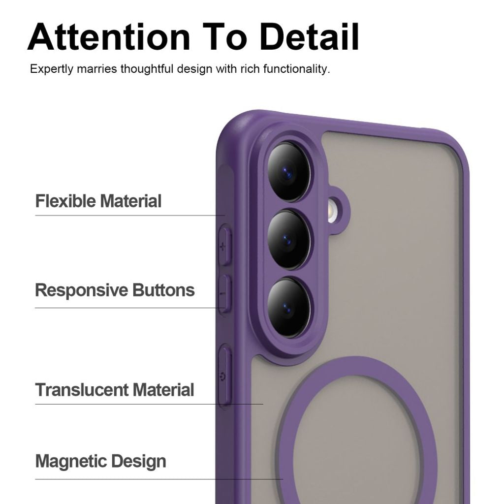 Samsung Galaxy S26 FE Cover Frostad MagSafe Lilla