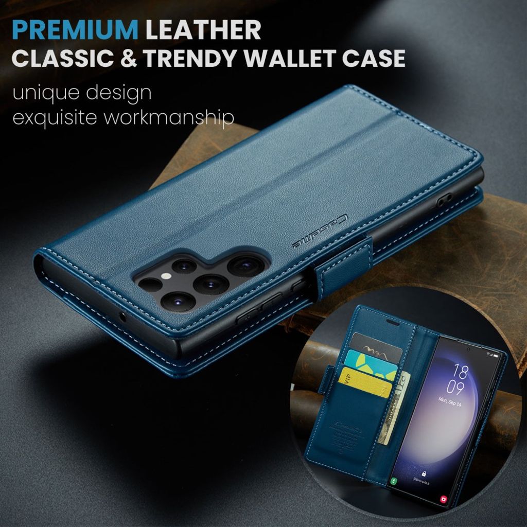 CaseMe Samsung Galaxy S24 Ultra Etui 023 Series Blå