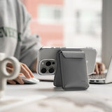 Ringke Kortholder Stand Pocket Magnetic MagSafe Light Gray