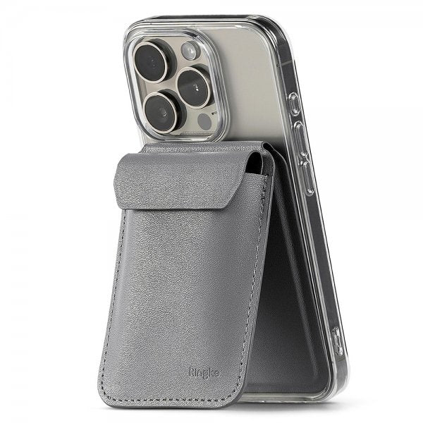 Ringke Kortholder Stand Wallet Magnetic MagSafe Light Gray