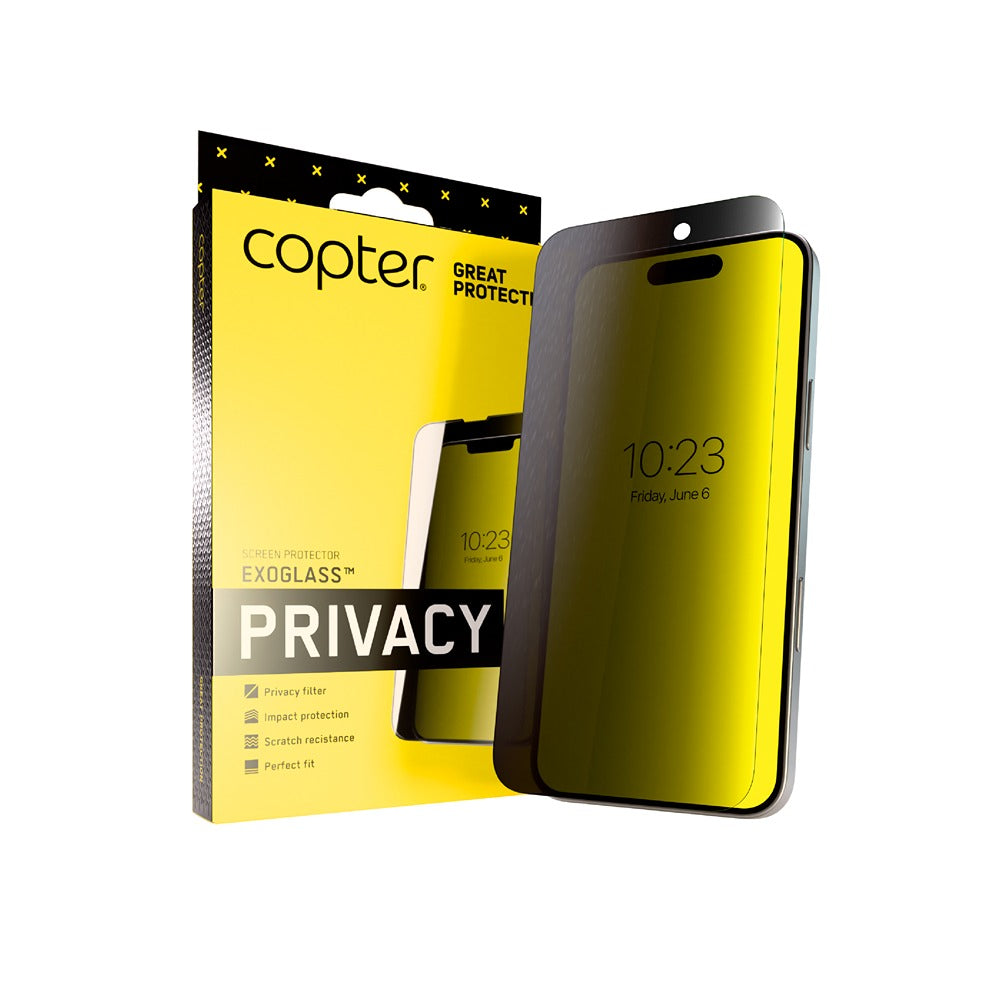 Copter iPhone 18 Pro Max Skærmbeskytter Exoglass Flat Privacy
