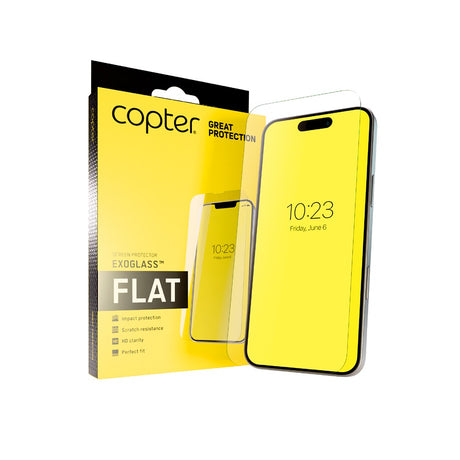 Copter iPhone 16 Pro Max/17 Pro Max/18 Pro Max Skærmbeskytter Exoglass Flat