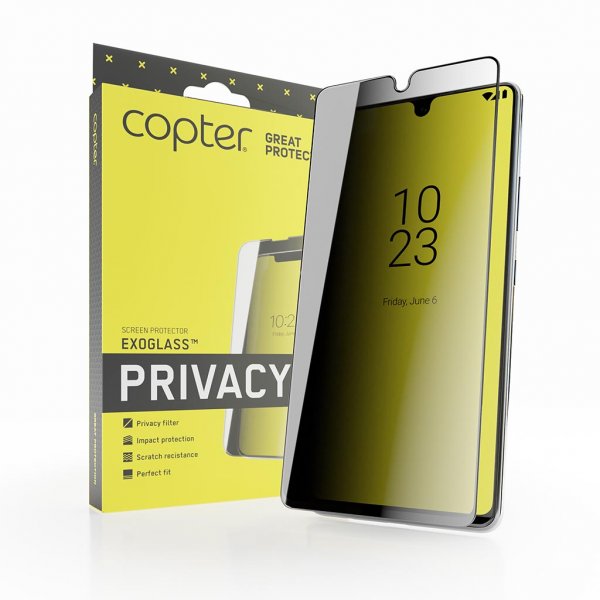 Copter iPhone 14 Skærmbeskyttelse Exoglass Curved Privacy