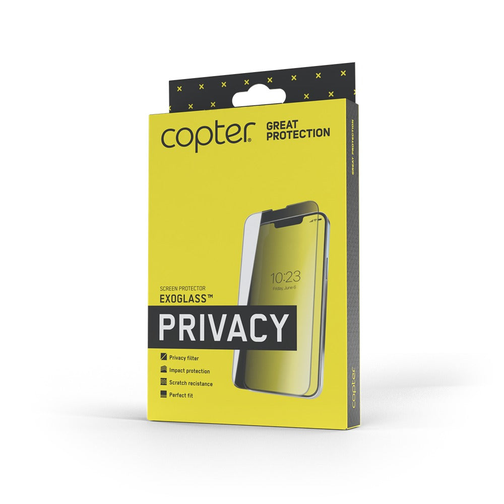 Copter iPhone 18 Pro Skærmbeskytter Exoglass Flat Privacy
