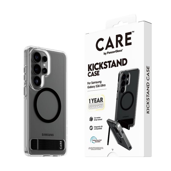 CARE by PanzerGlass Samsung Galaxy S26 Ultra Cover Kickstand MagSafe Transparent