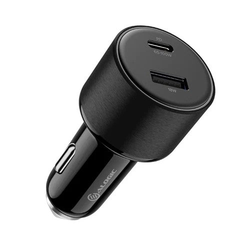 ALOGIC Biloplader Rapid Power 100W 1xUSB-C & 1xUSB-A