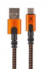 Xtorm Xtreme USB-A til USB-C Kabel 1.5m Sort Orange