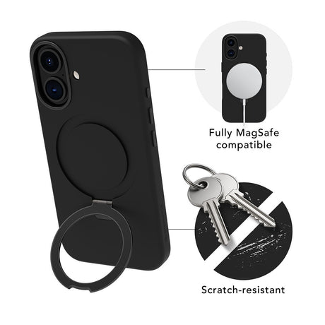 dbramante1928 iPhone 16 Cover Roskilde MagSafe Kick ICON Midnight