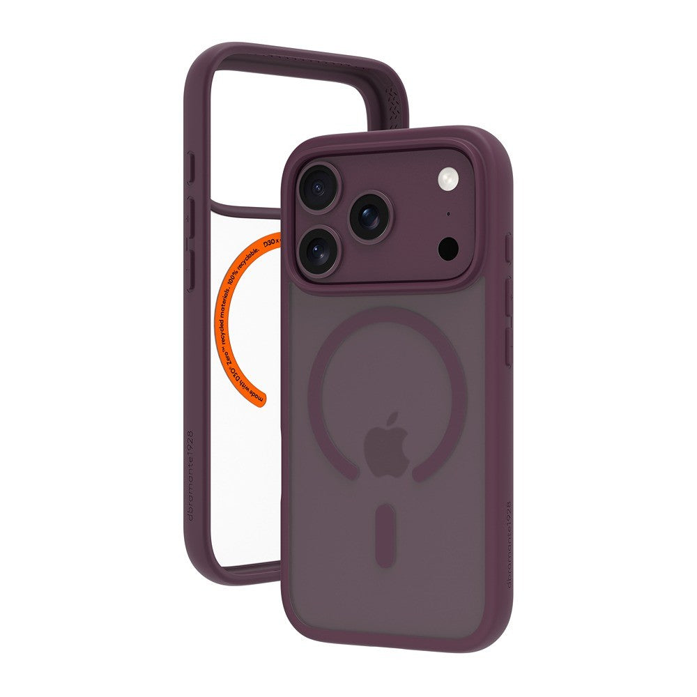 dbramante1928 iPhone 17 Pro/iPhone 18 Pro Cover Grenen Ultra MagSafe Burgundy