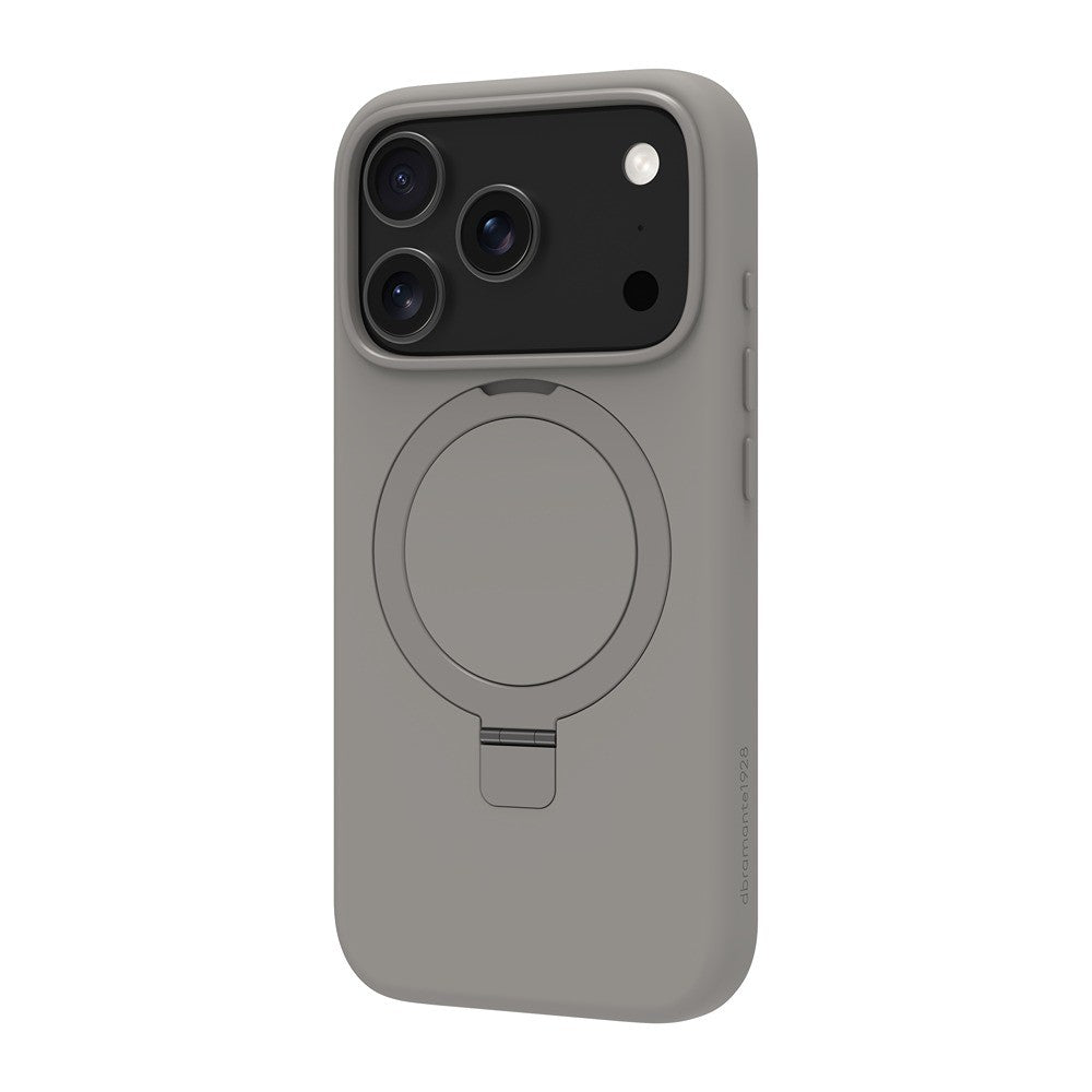 dbramante1928 iPhone 17 Pro/iPhone 18 Pro Cover Roskilde MagSafe Kick ICON River Stone