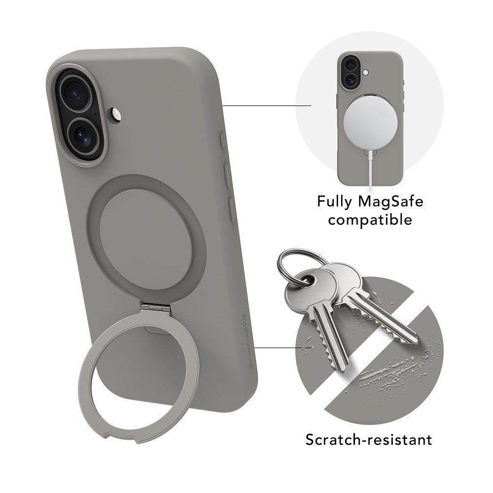 dbramante1928 iPhone 17 Cover Roskilde MagSafe Kick ICON River Stone