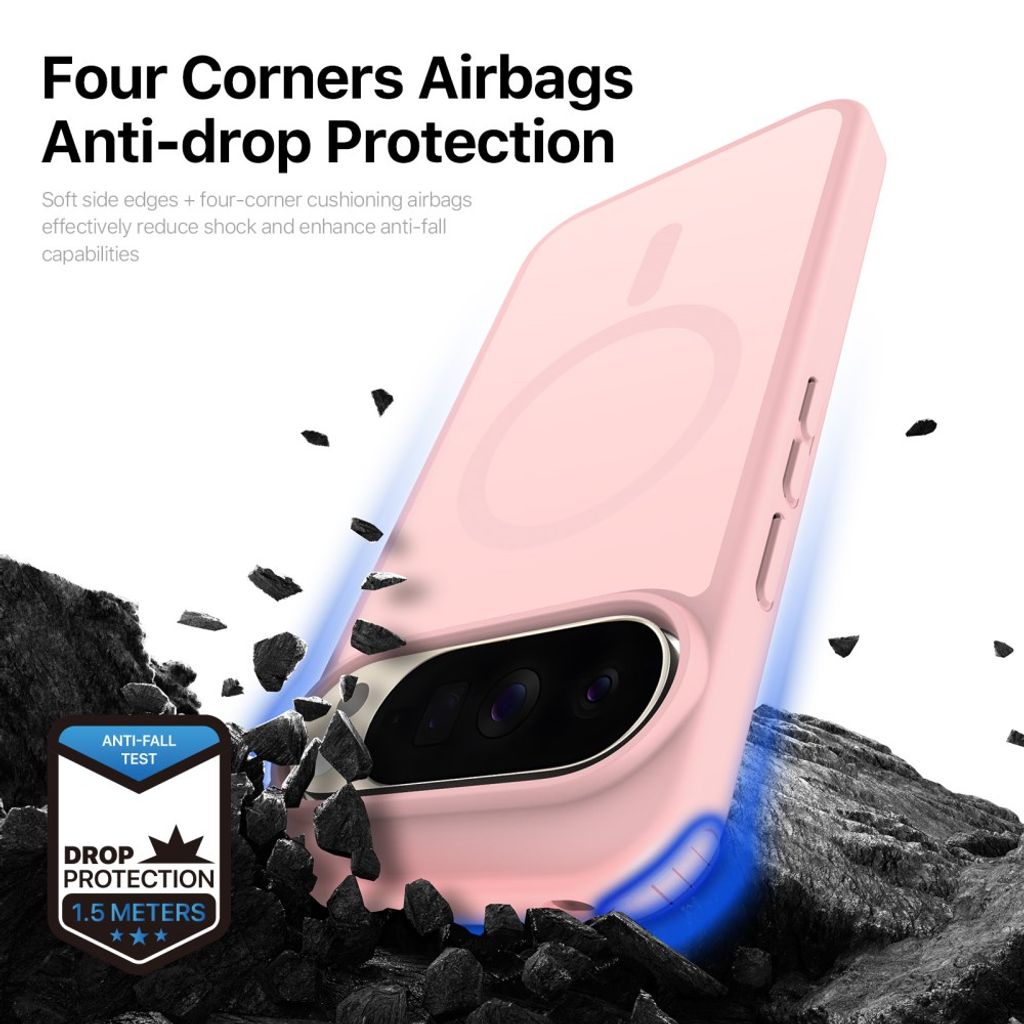 Dux Ducis Google Pixel 9 Pro XL/10 Pro XL/11 Pro XL Cover Yind Series MagSafe Lyserød