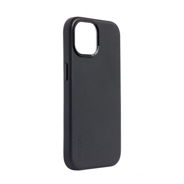 Decoded iPhone 15 Pro Cover Læder Bagcover Sort