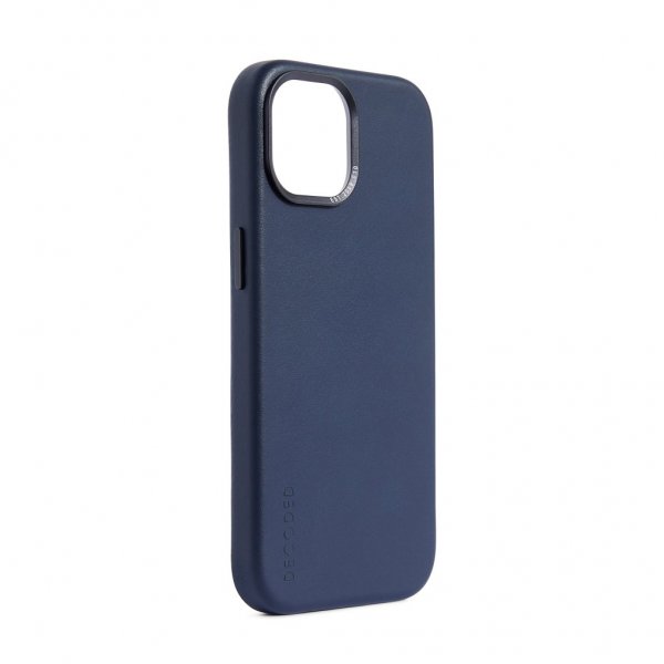 Decoded iPhone 15 Plus Cover Læder Bagcover True Navy