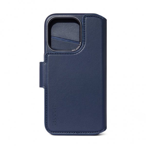 Decoded iPhone 15 Plus Etui Læder Aftagelig Pung True Navy