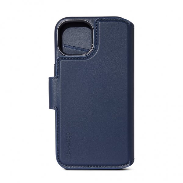 Decoded iPhone 15 Plus Etui Læder Aftagelig Pung True Navy