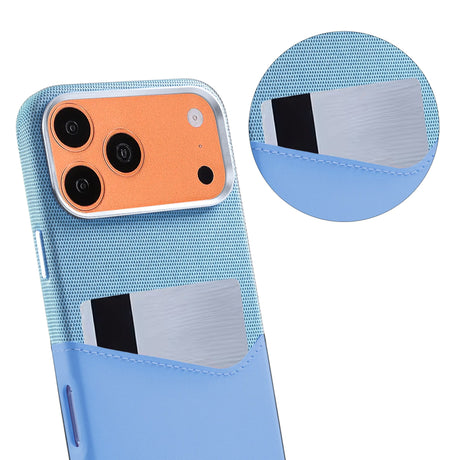 iPhone 17 Pro/iPhone 18 Pro Cover i læder med kortholder og MagSafe Blå