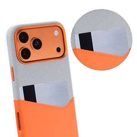 iPhone 17 Pro/iPhone 18 Pro Cover i læder med kortholder og MagSafe Orange