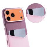 iPhone 17 Pro/iPhone 18 Pro Cover i læder med kortholder og MagSafe Lyserød