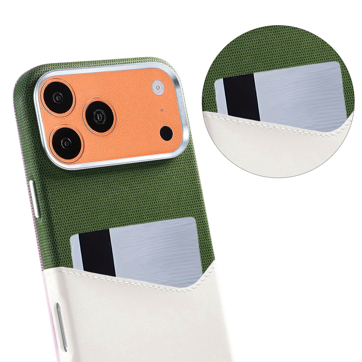iPhone 17 Pro Max/iPhone 18 Pro Max Cover i læder med Kortholder og MagSafe Hvid