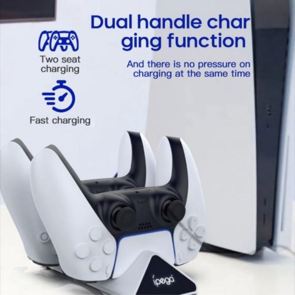 Ipega dobbelt opladningsdock til PS5-controller