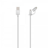 Usbepower DUO Micro-USB/Lightning Kabel 1.2 meter Hvid