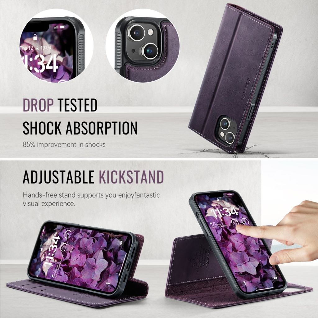 CaseMe iPhone 15 Etui C49 Series Lilla
