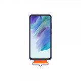 Samsung Original Galaxy S21 FE Cover Silikone med Strop Navy