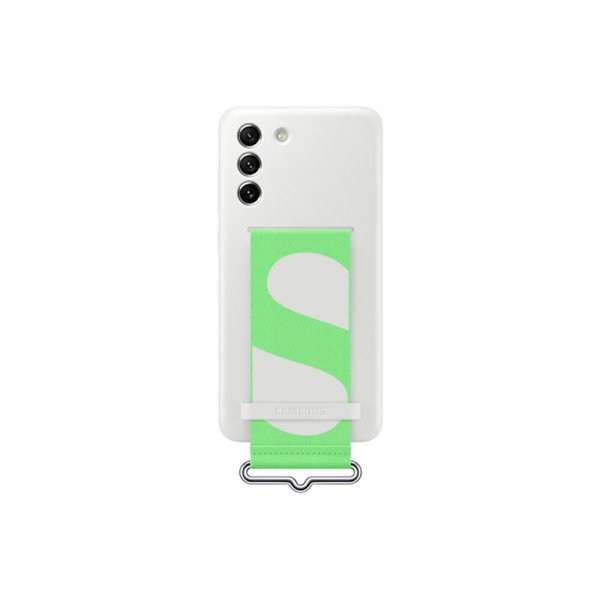 Samsung Original Galaxy S21 FE Cover Silikone Cover med Rem Hvid