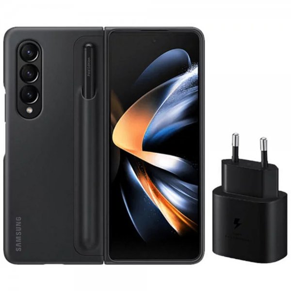 Samsung Original Galaxy Z Fold 4 Note Package Cover + S Pen + 25W Rejseadapter