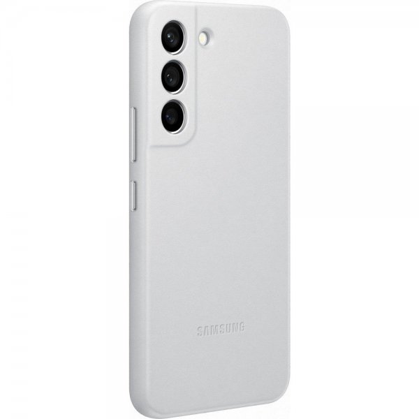 Samsung Original Galaxy S22 Cover i Læder Lysegrå
