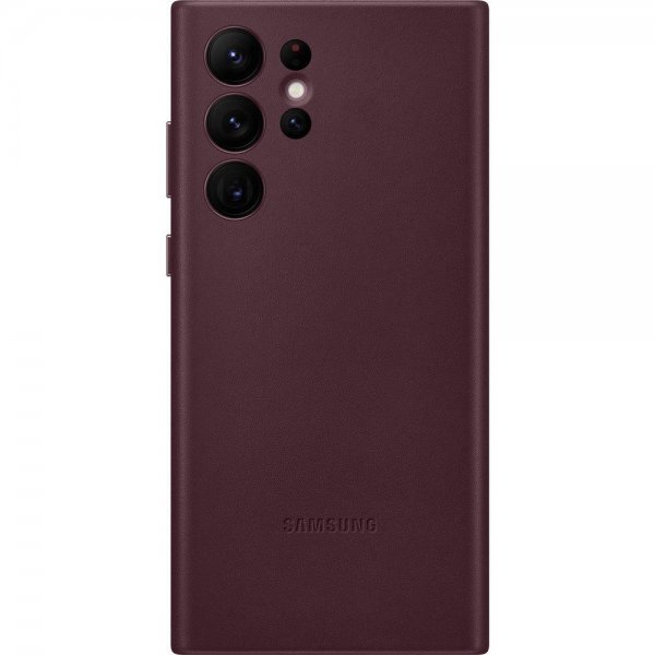 Samsung Original Galaxy S22 Ultra Cover i læder, bordeaux