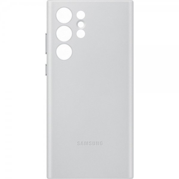 Samsung Original Galaxy S22 Ultra Cover Læder Light Gray