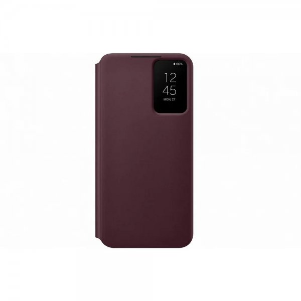 Samsung Original Galaxy S22 Cover Smart Clear View Cover Burgundy