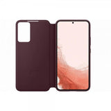 Samsung Original Galaxy S22 Cover Smart Clear View Cover Burgundy