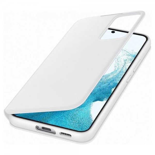 Samsung Original Galaxy S22 Cover Smart Clear View Cover Hvid