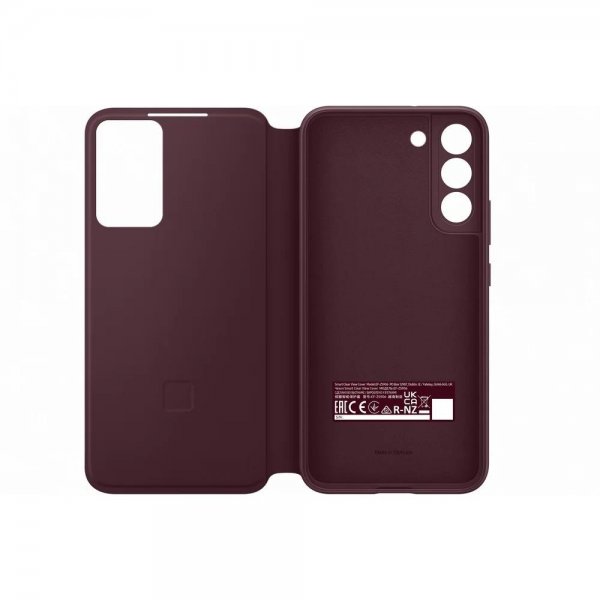 Samsung Original Galaxy S22 Plus Cover Smart Clear View Cover Burgundy