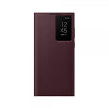 Samsung Original Galaxy S22 Ultra Cover Smart Clear View Cover Burgundy