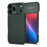 Spigen iPhone 17 Pro Cover Optik Armor MagFit Abyss Green