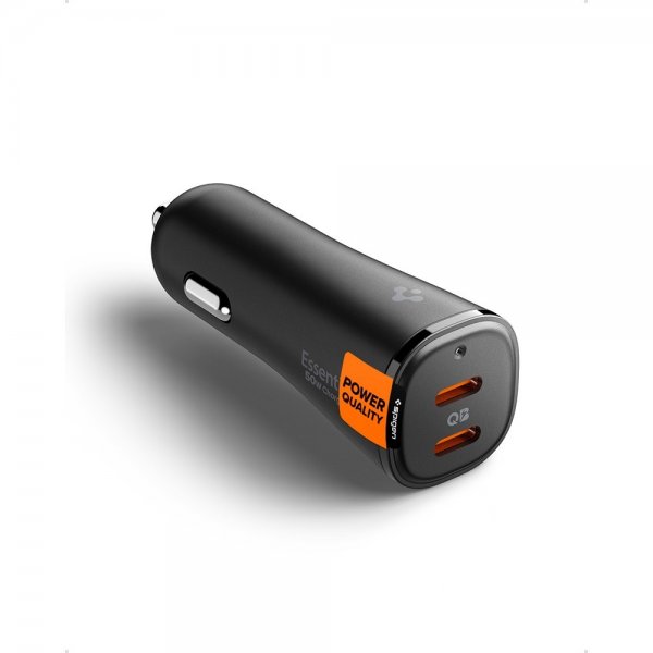 Spigen Essential Billader 50W 2xUSB-C Sort