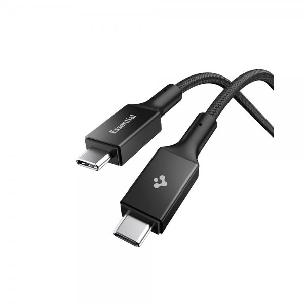 Spigen Essential Kabel Fabric USB-C/USB-C 100W 1.5m Sort