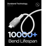 Spigen Essential Kabel Fabric USB-C/USB-C 100W 1.5m Hvid