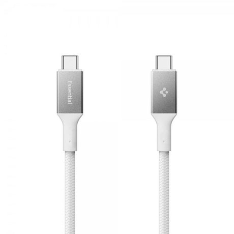 Spigen Essential Kabel Fabric USB-C/USB-C 240W 1,5m Hvid