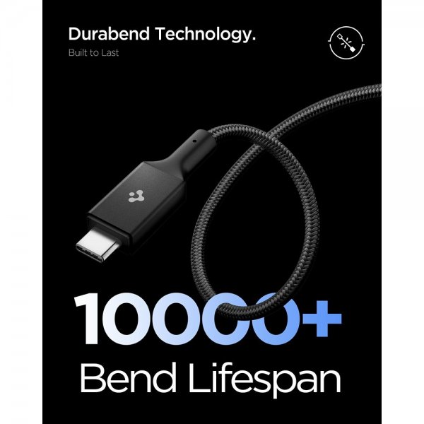 Spigen Essential Kabel USB-C til USB-C 100W 1m Sort